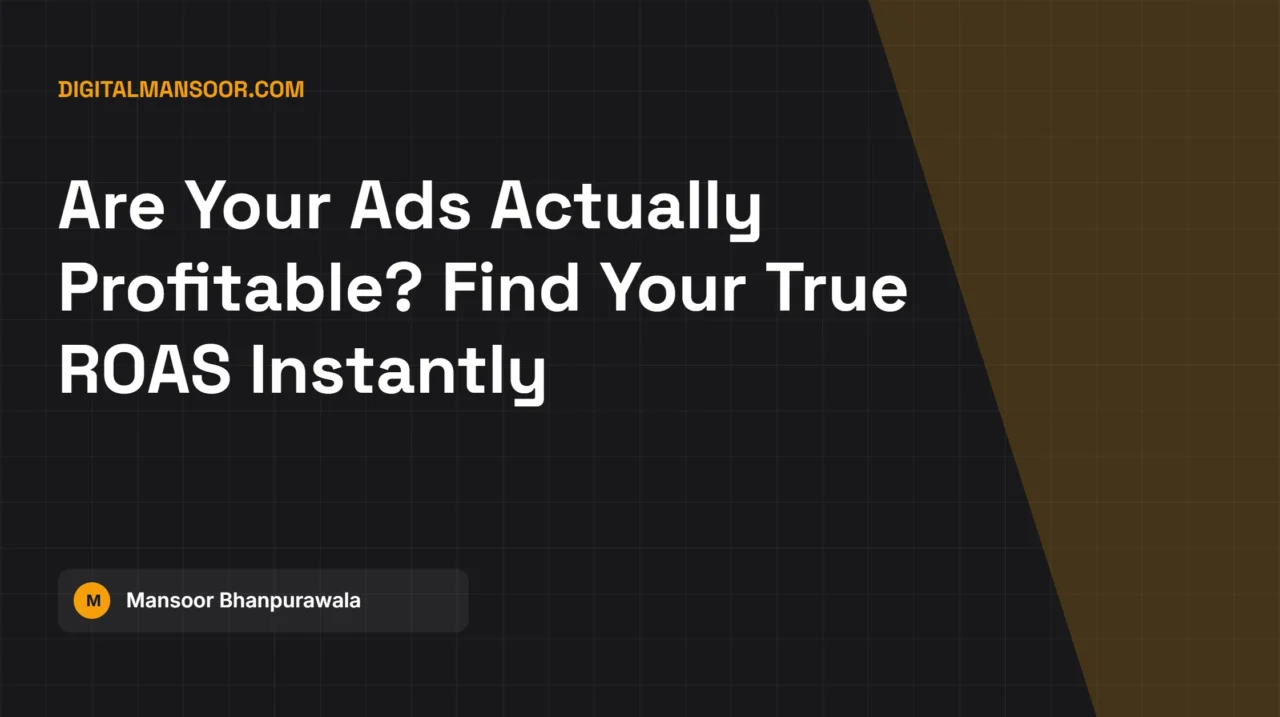 Return on Ad Spend (ROAS) Calculator