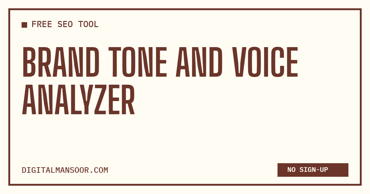 Brand Tone and Voice Analyzer