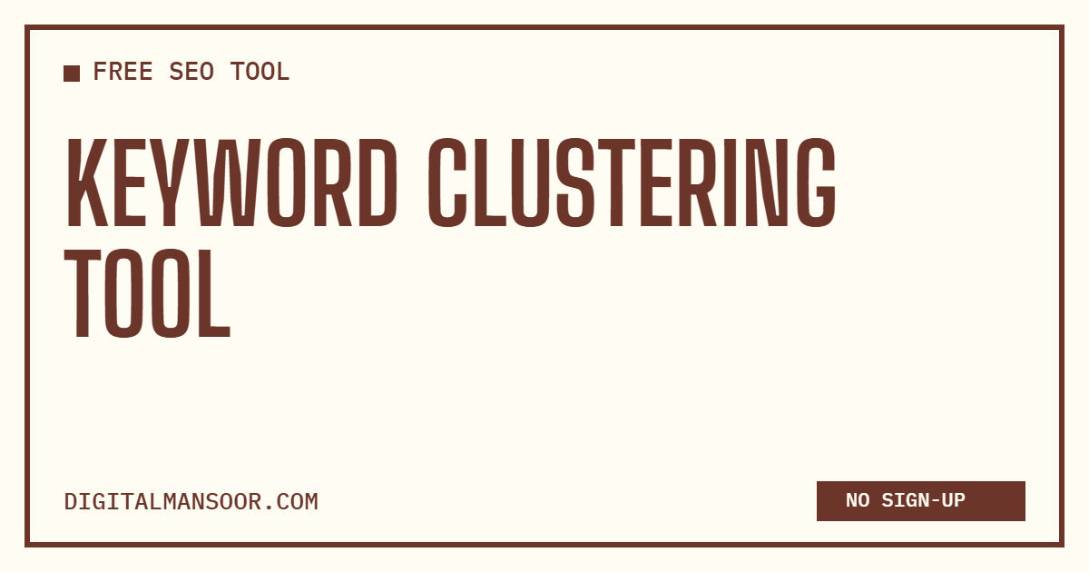 Keyword Clustering Tool