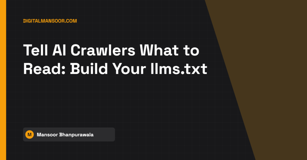 llms.txt Generator - free tool by Digital Mansoor