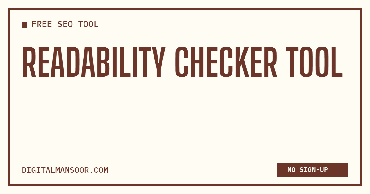 Readability Checker Tool